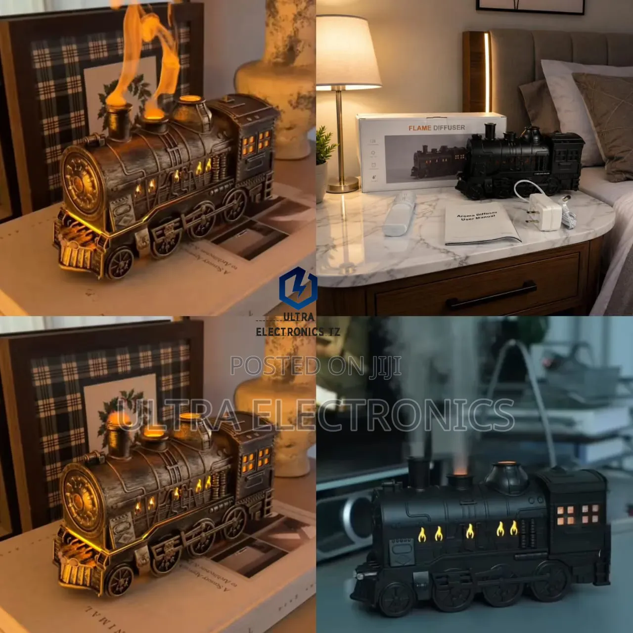 LED Vintage Train Shaped Aroma Diffuser and Humidifier.