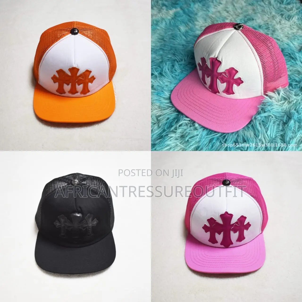 Chrome Tripple Cross Baseball Cap| Chrome
