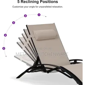 S-Shape Sun Lounge With Headrest