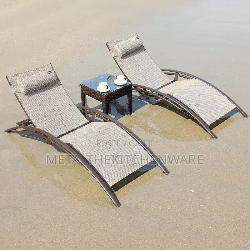 S-Shape Sun Lounge With Headrest