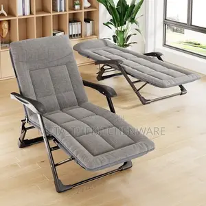 Folding Chair, Garden Chaise Lounge With Cushion WCG FCB-S08