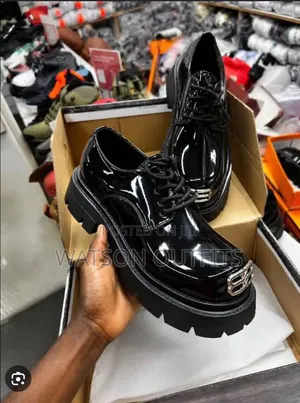 Men's Leather Shoes Soli Kubwa or Large Sole Footwears