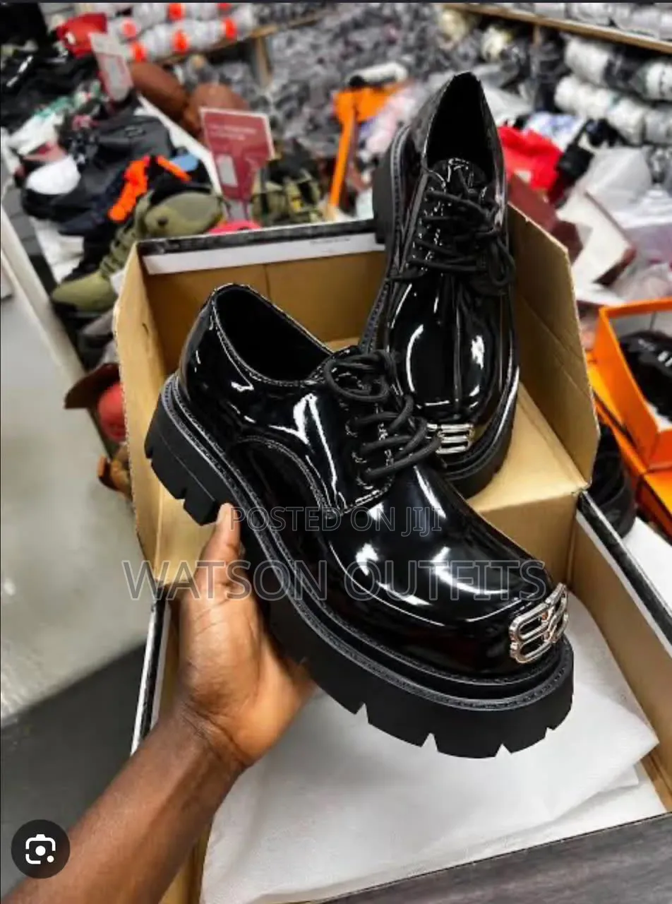 Men's Leather Shoes Soli Kubwa or Large Sole Footwears