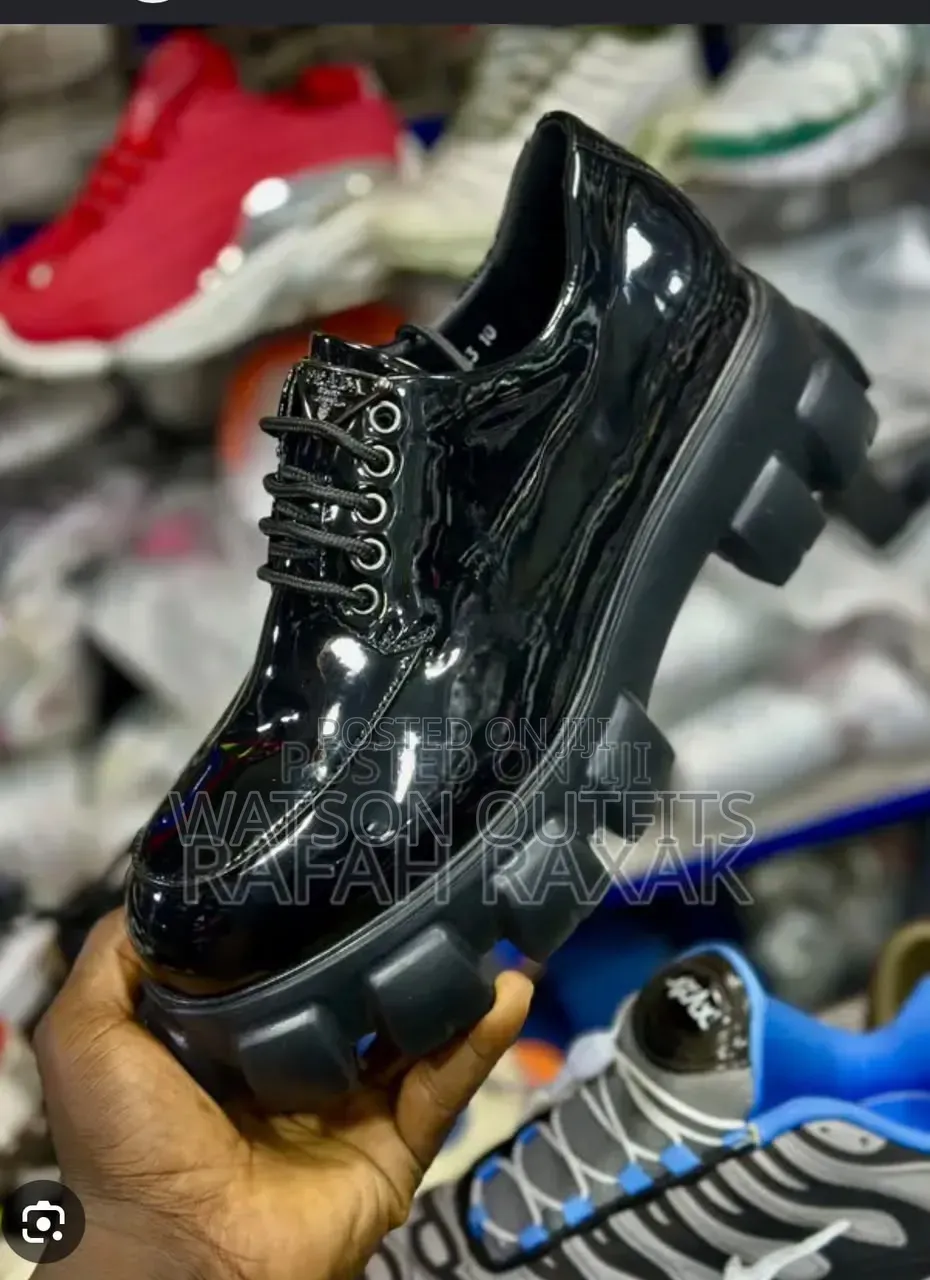 Men's Leather Shoes Soli Kubwa or Large Sole Footwears