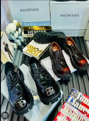 Men's Leather Shoes Soli Kubwa or Large Sole Footwears