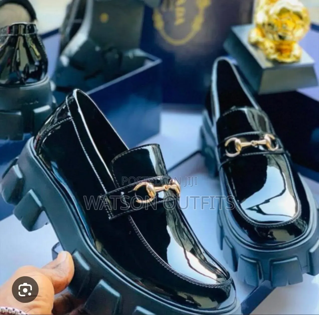 Men's Leather Shoes Soli Kubwa or Large Sole Footwears
