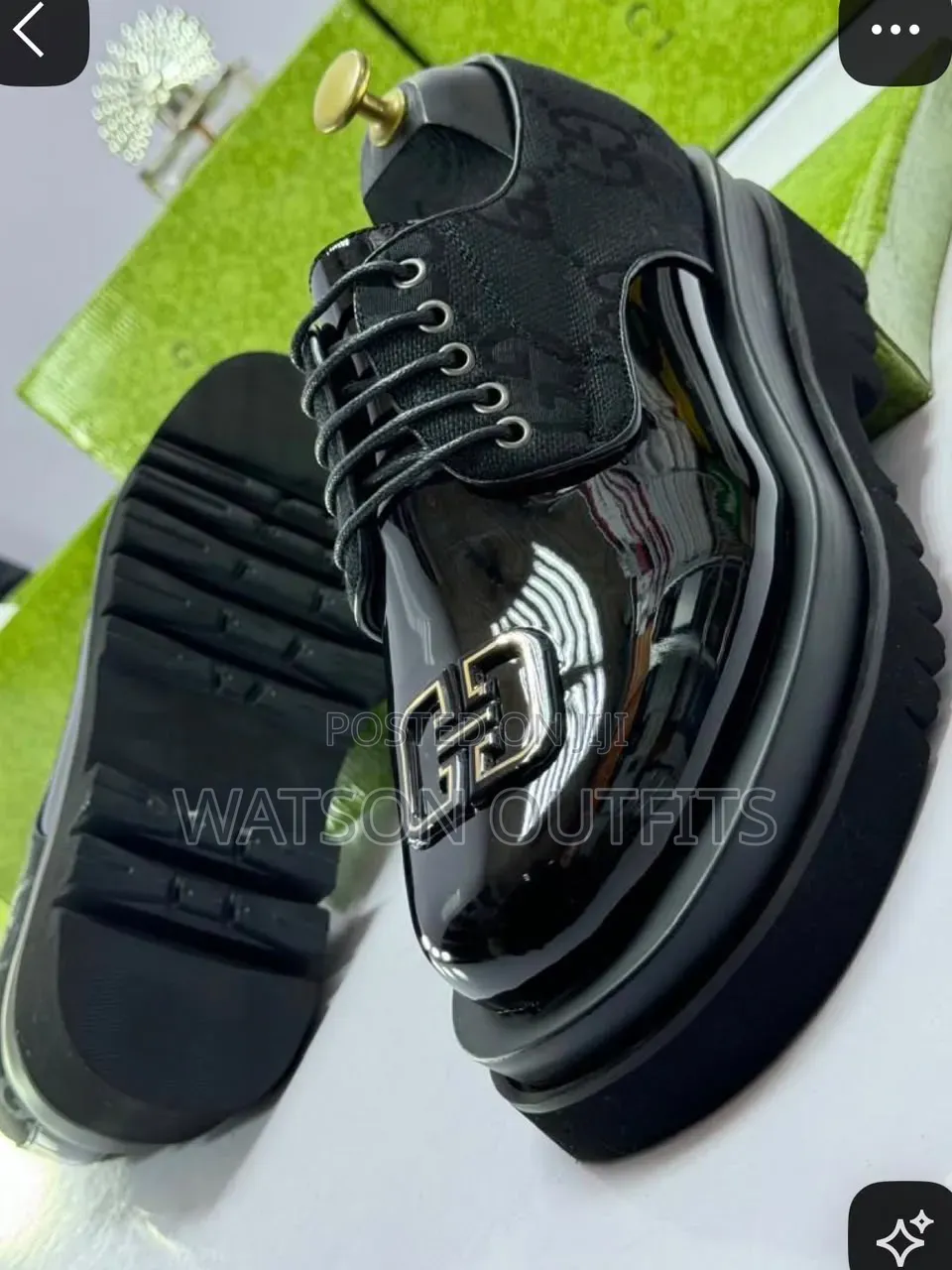 Men's Leather Shoes Soli Kubwa or Large Sole Footwears