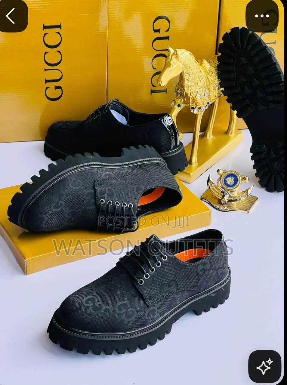 Men's Leather Shoes Soli Kubwa or Large Sole Footwears