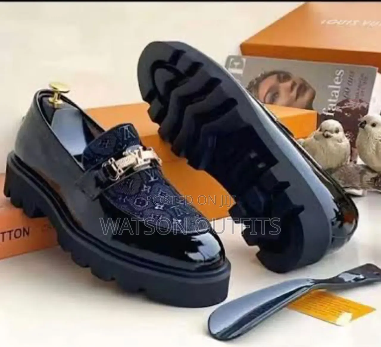 Men's Leather Shoes Soli Kubwa or Large Sole Footwears