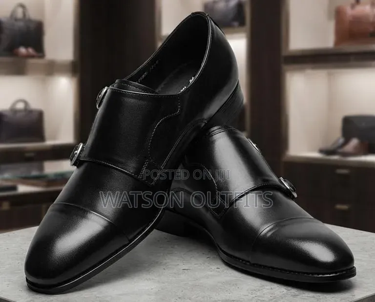 Men's Leather Shoes Single Black Colour Mocca Footwears