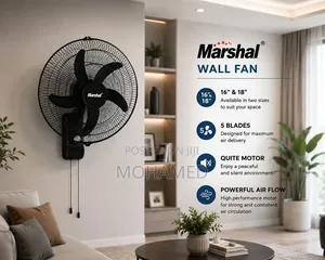 Writing
 Marshal Wall Fan 
 Size: 18"