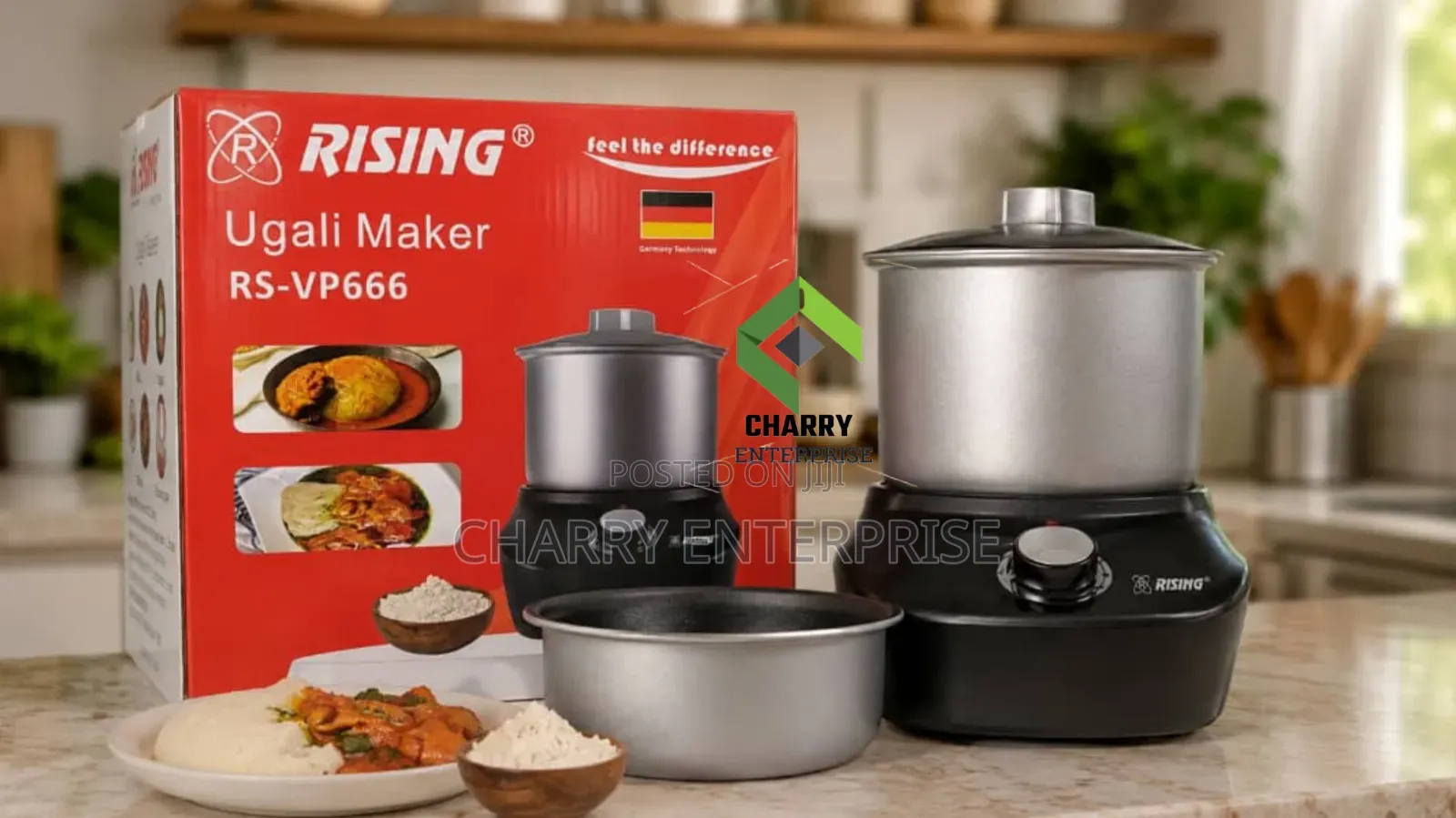 Rising Ugali Maker Fufu or Pounced Yam Maker Automatic Mixing Function