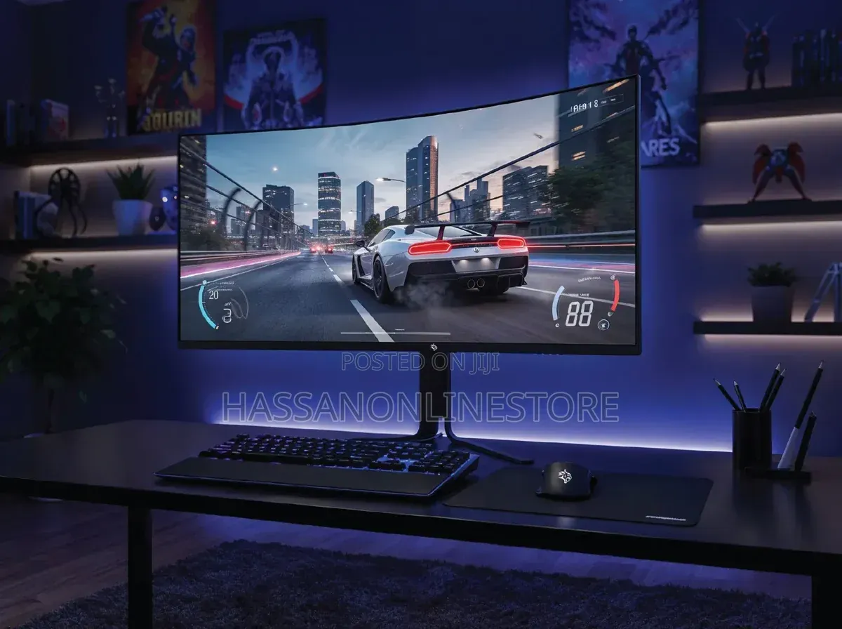 Porodo Gaming Ultra-Wide QHD 200Hz Gaming Monitor With Ergonomic