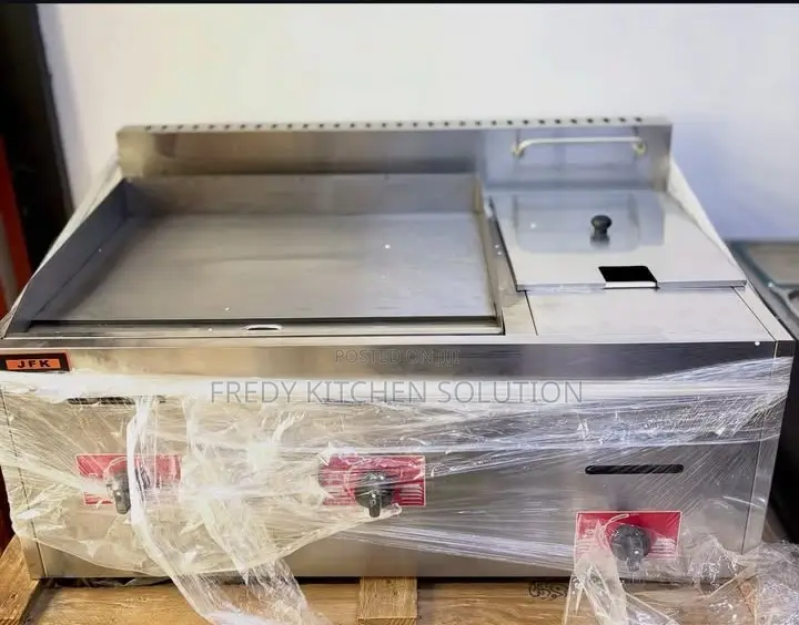 Commercial Gas Griddle (4 Chapati) Deep Fryer 6l