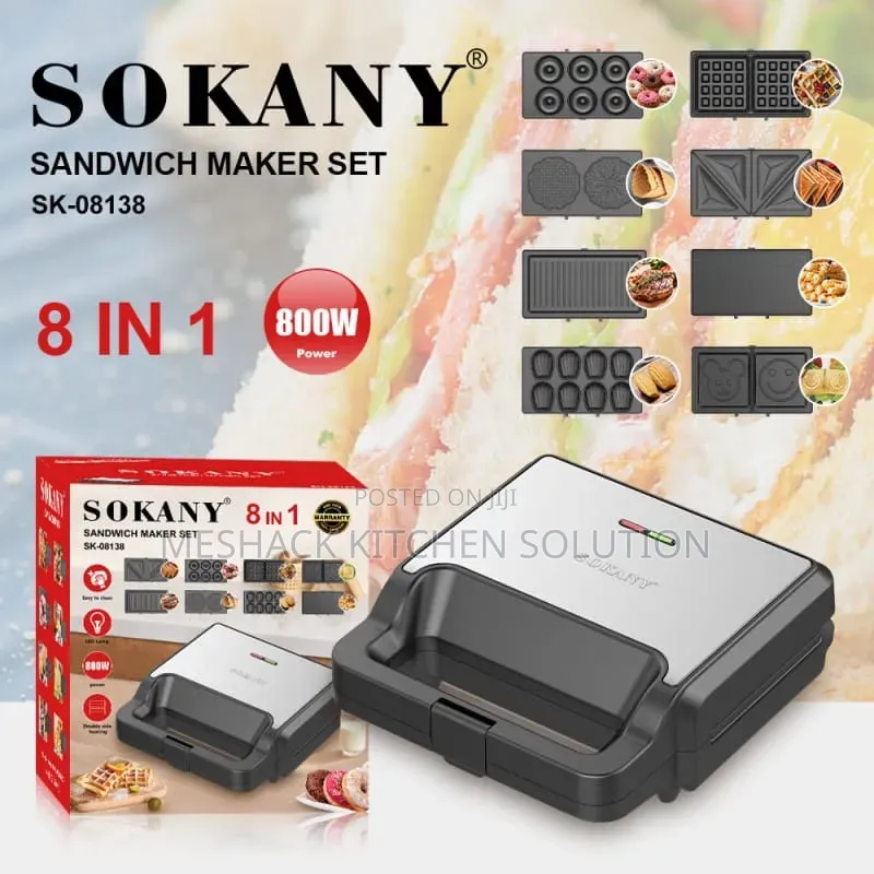 8 in 1 Sokany Sandwich Maker