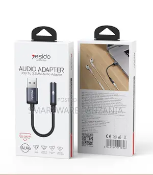 Yesido USB to 3.5mm Audio Adapter With Aluminum Alloy Material, 1m