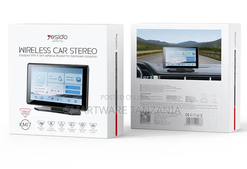 Yesido Wireless Car Stereo 7 Inch Touchscreen, Self-Adhesive Bracket