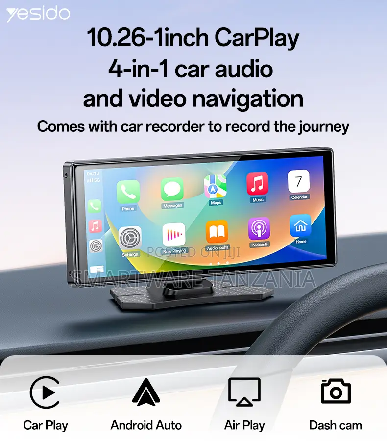 Yesido Wireless Car Stereo 10.26 Inch Display, 1600 X 600 Resolution