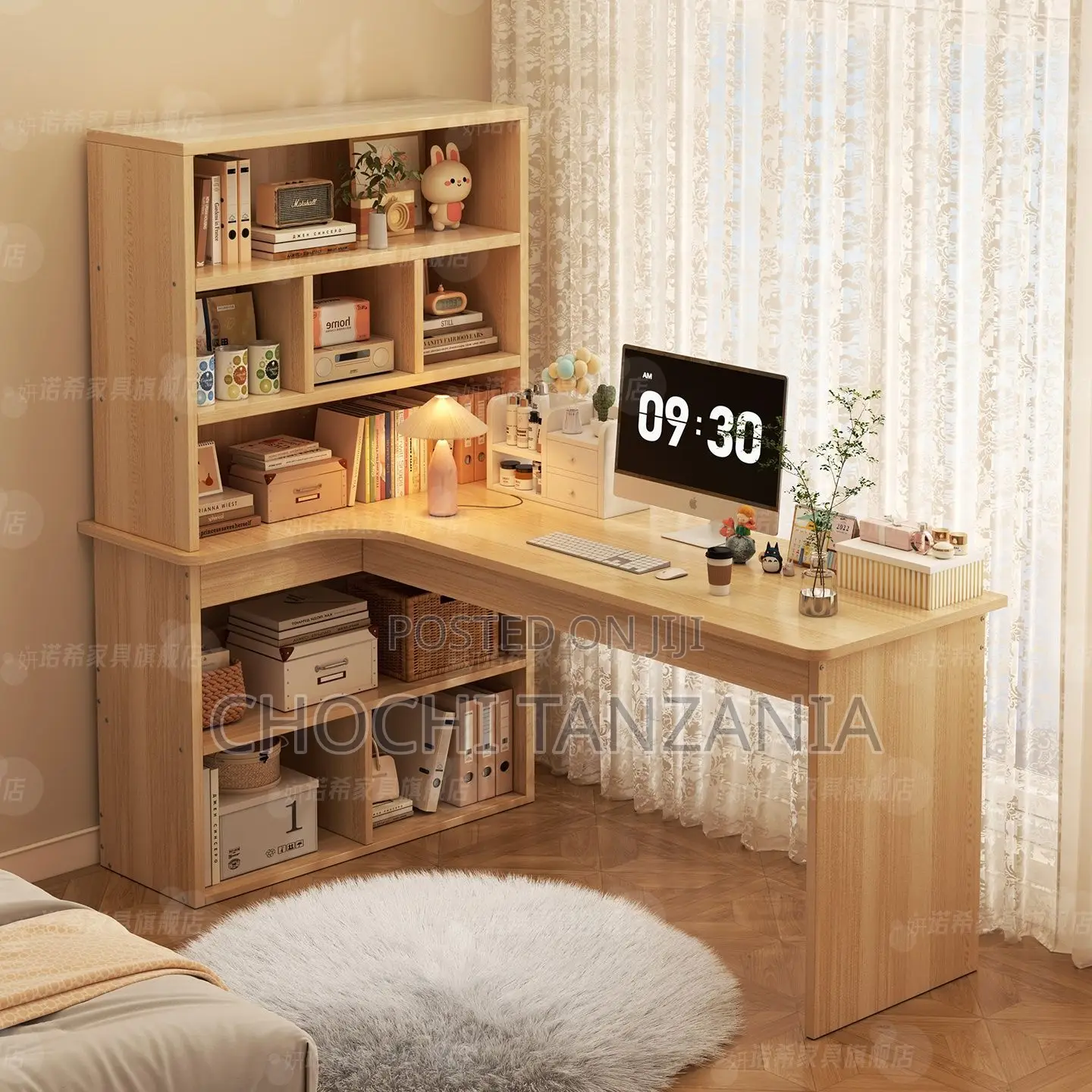 Corner Desk With Bookshelf