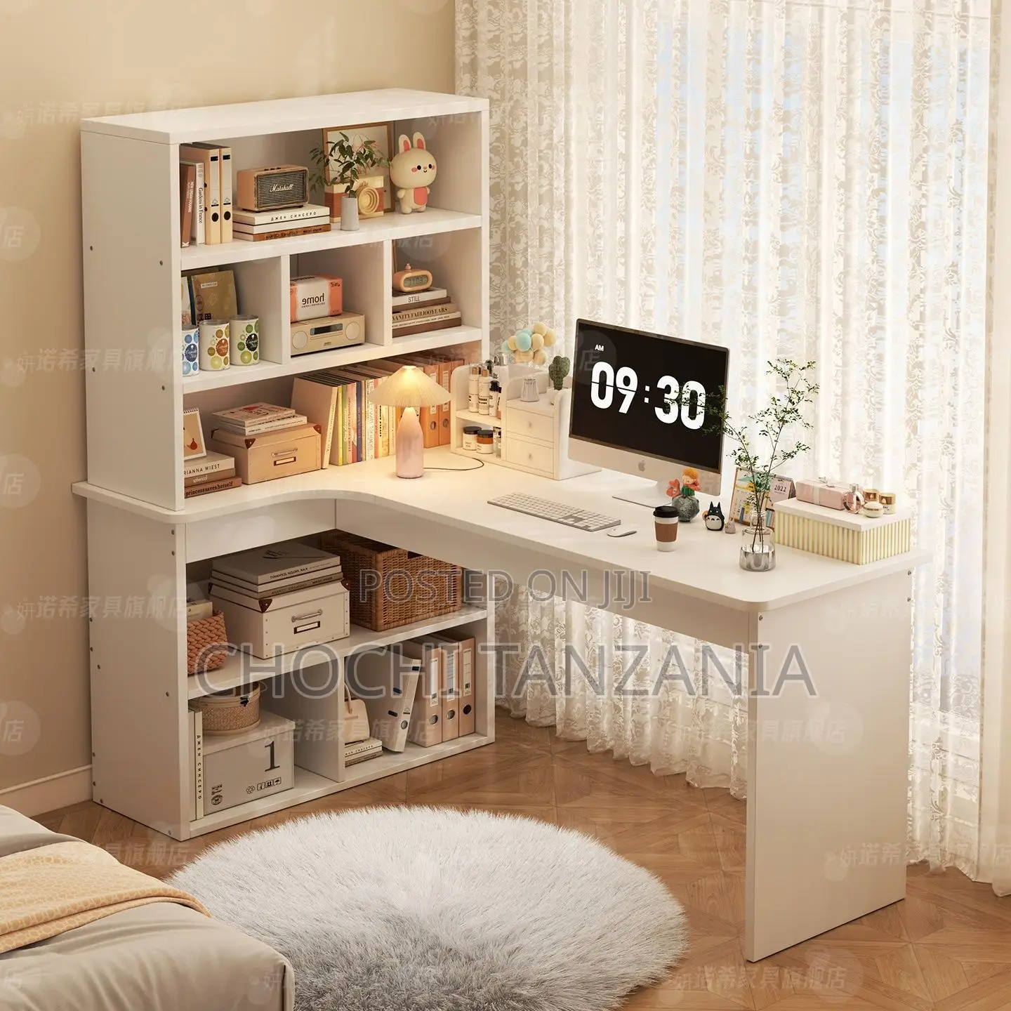 Corner Desk With Bookshelf