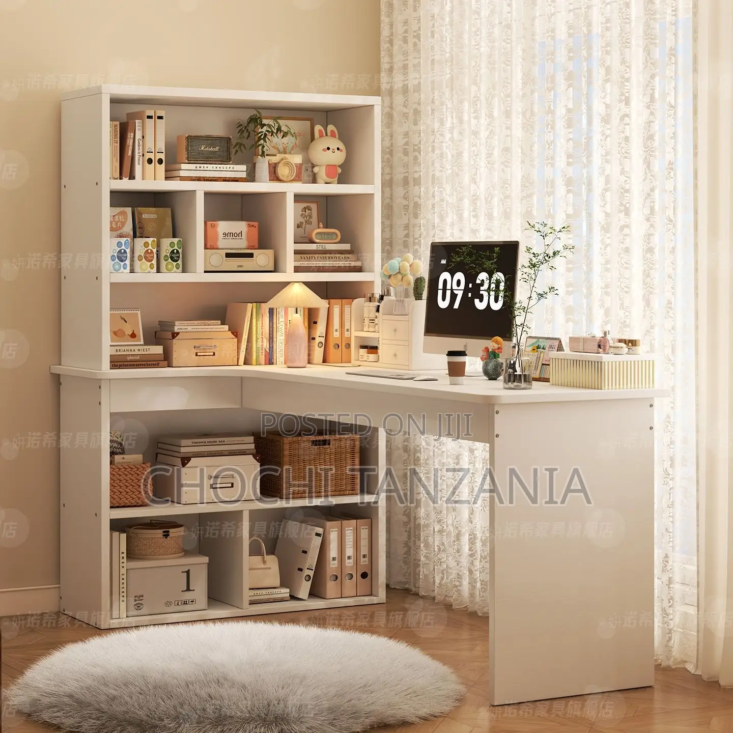 Corner Desk With Bookshelf