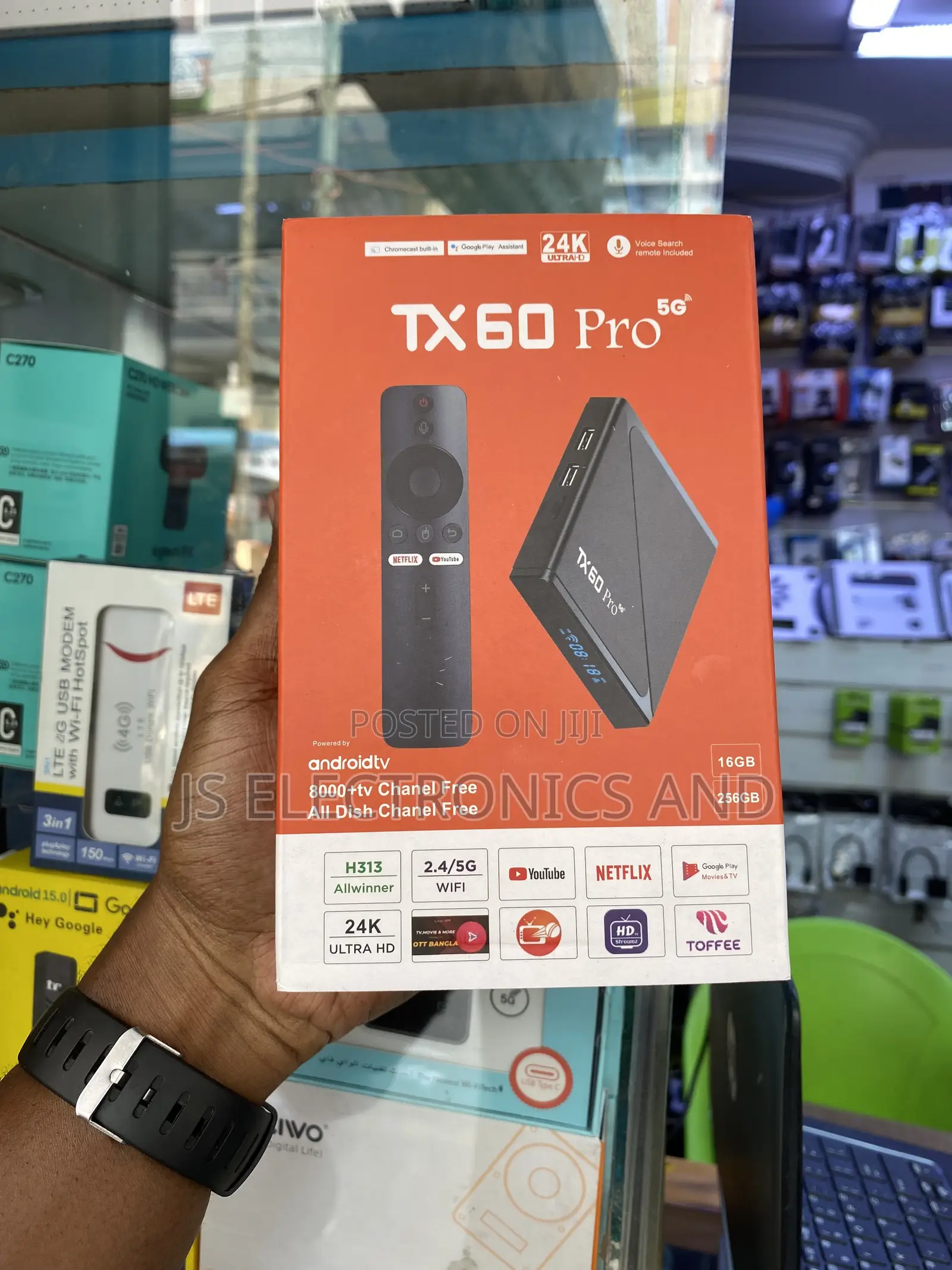 Tx 60 Pro 5g TV Box Android Ram 16GB and Storage 256GB