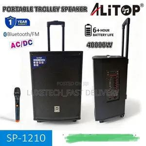 Alitop SP-1210 Portable PA Speaker – Rechargeable Karaoke System + Mic