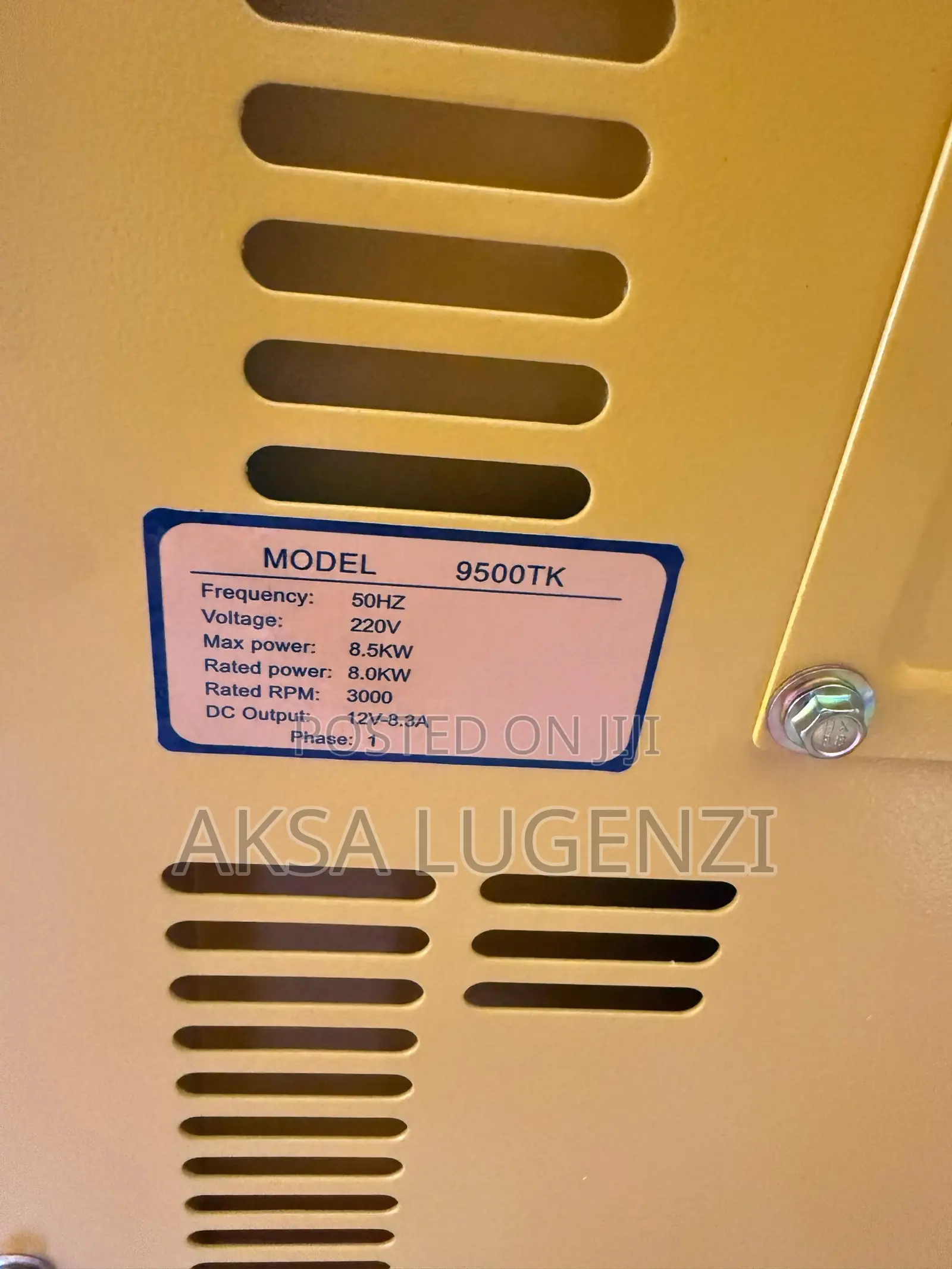 Japan Power 9500TK 8.5kW Diesel Generator