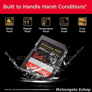 Sandisk 64gb Extreme Pro SDXC Uhs-I Memory Card C10 U3 V30 Uhd