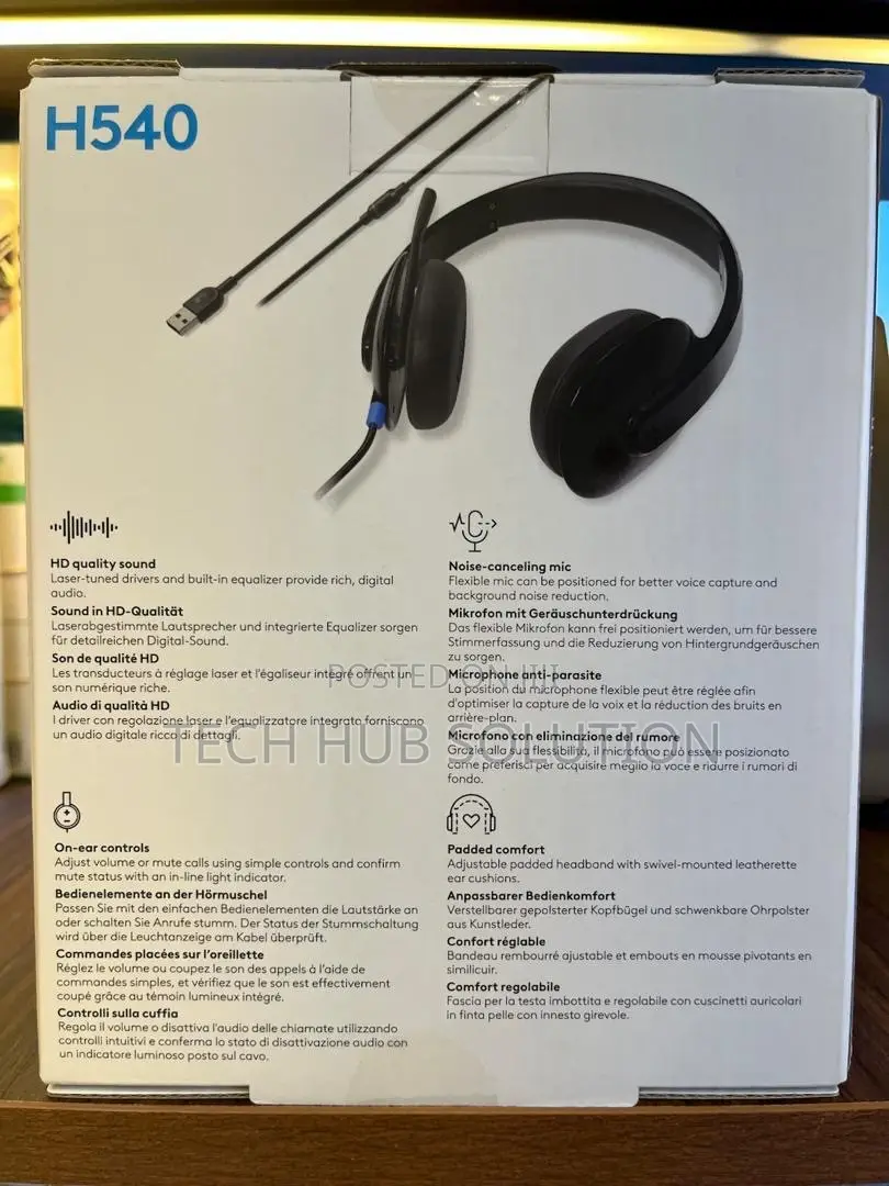Logitech H540 USB Headset Headphones