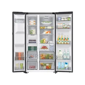 Samsung RS80F65J3FUT 634L Side by Side Refrigerator Black