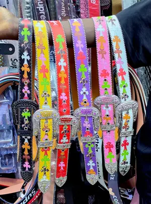 Chrome Hearts-Ice Style Studded Leather Belt Available