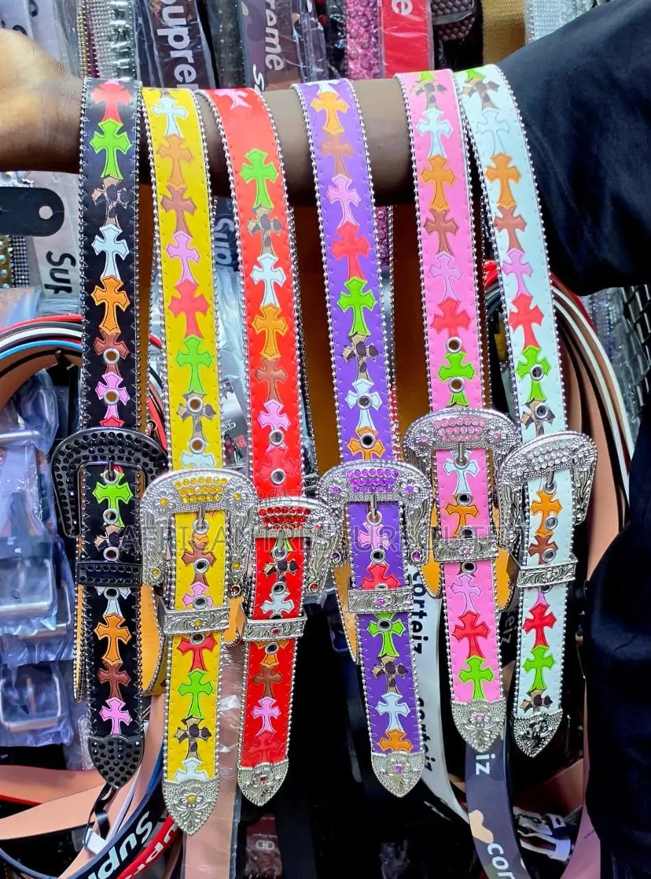 Chrome Hearts-Ice Style Studded Leather Belt Available