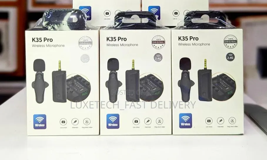Wireless Lavalier Microphone – 3.5mm AUX Clip-on Mic for Camera