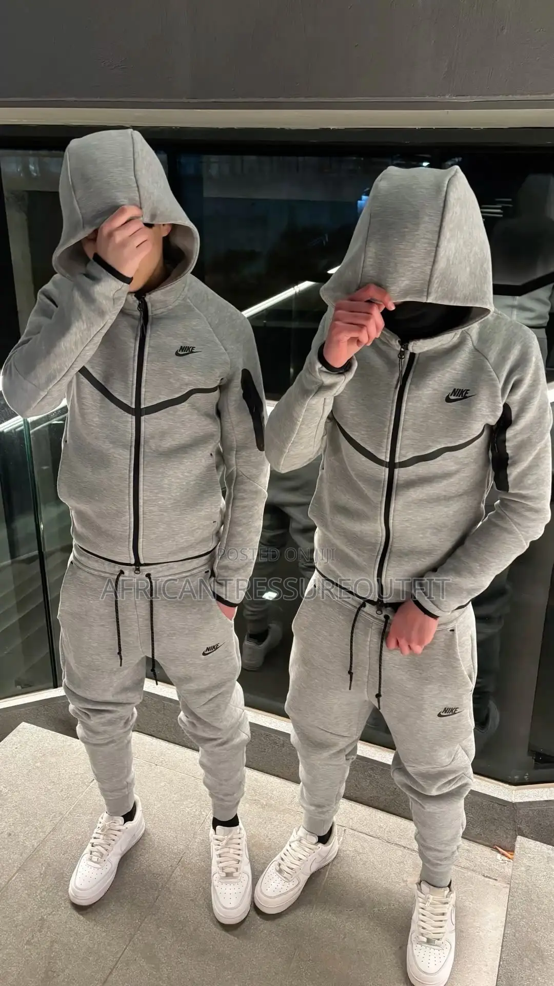 Nike Fleece Tracksuit Zip Up Hoodies and Matching Sweatpants Sets