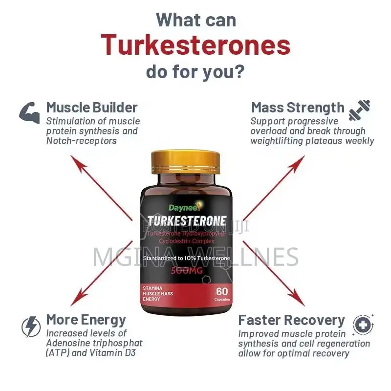 Turkesterone 500mg Supplement (60 Capsules)