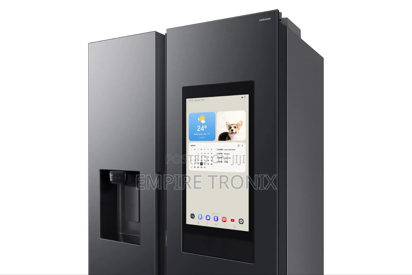 Samsung RS90F65ANFME 594L Bespoke AI Side by Side Refrigerator Black
