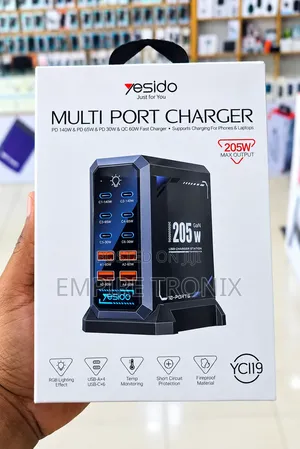 YESIDO YC119 205W GaN Multi Port Charger Fast Charging Station