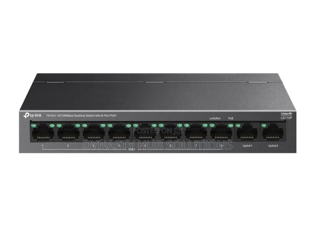LS110P TP-Link 10-Port 10/100Mbps Desktop Switch With 8-Port PoE+