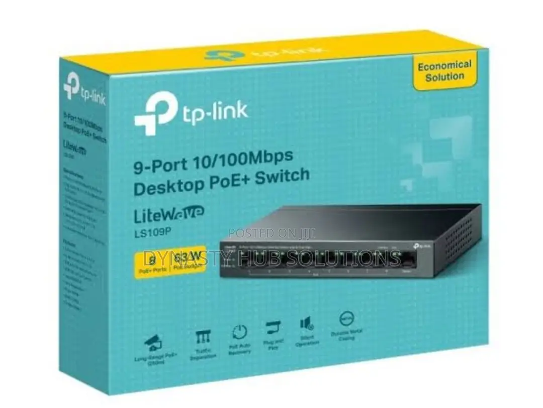 LS110P TP-Link 10-Port 10/100Mbps Desktop Switch With 8-Port PoE+