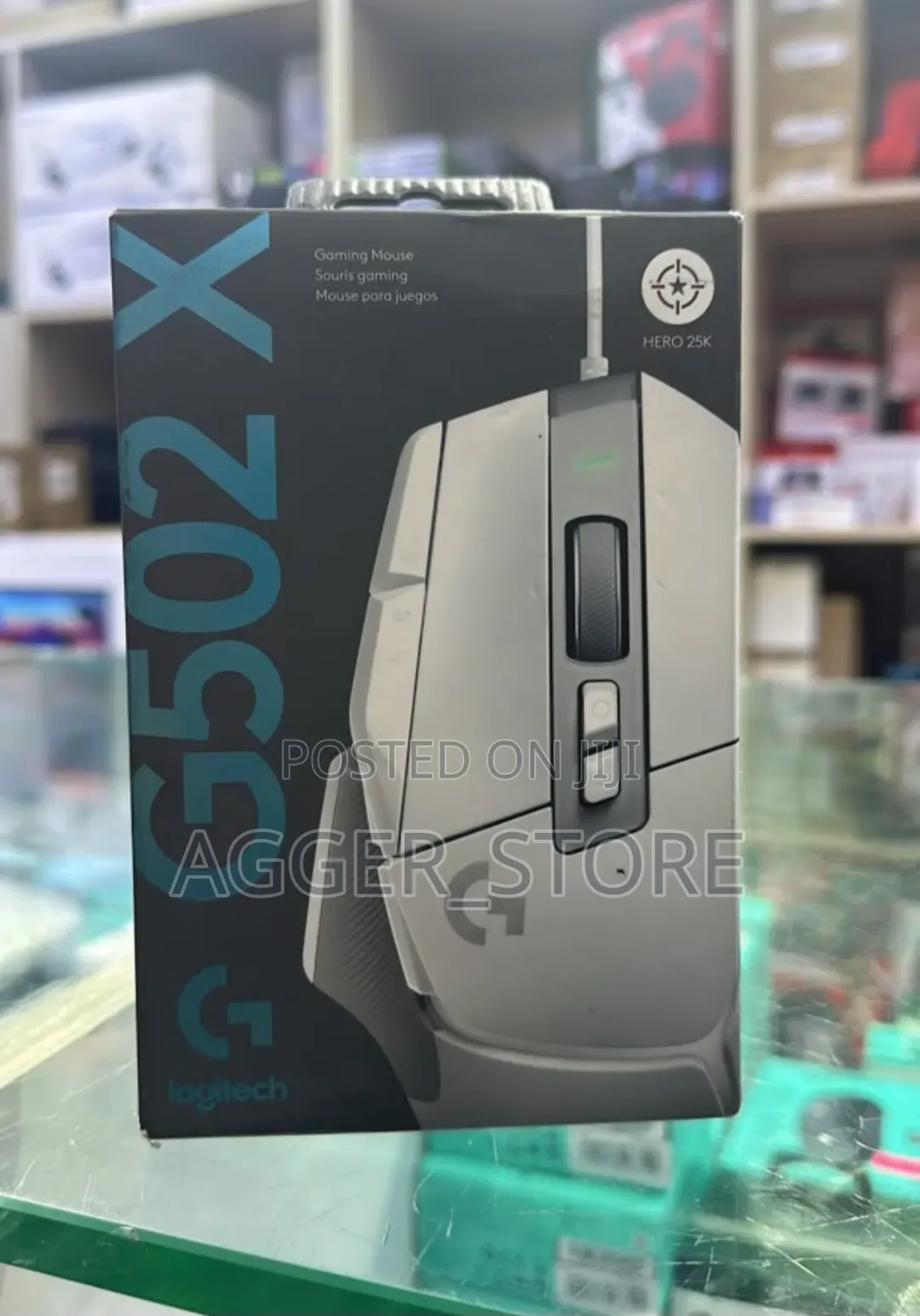 Logitech G502 X Gaming Mouse Featuring a HERO Sensor.