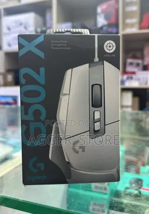Logitech G502 X Gaming Mouse Featuring a HERO Sensor.