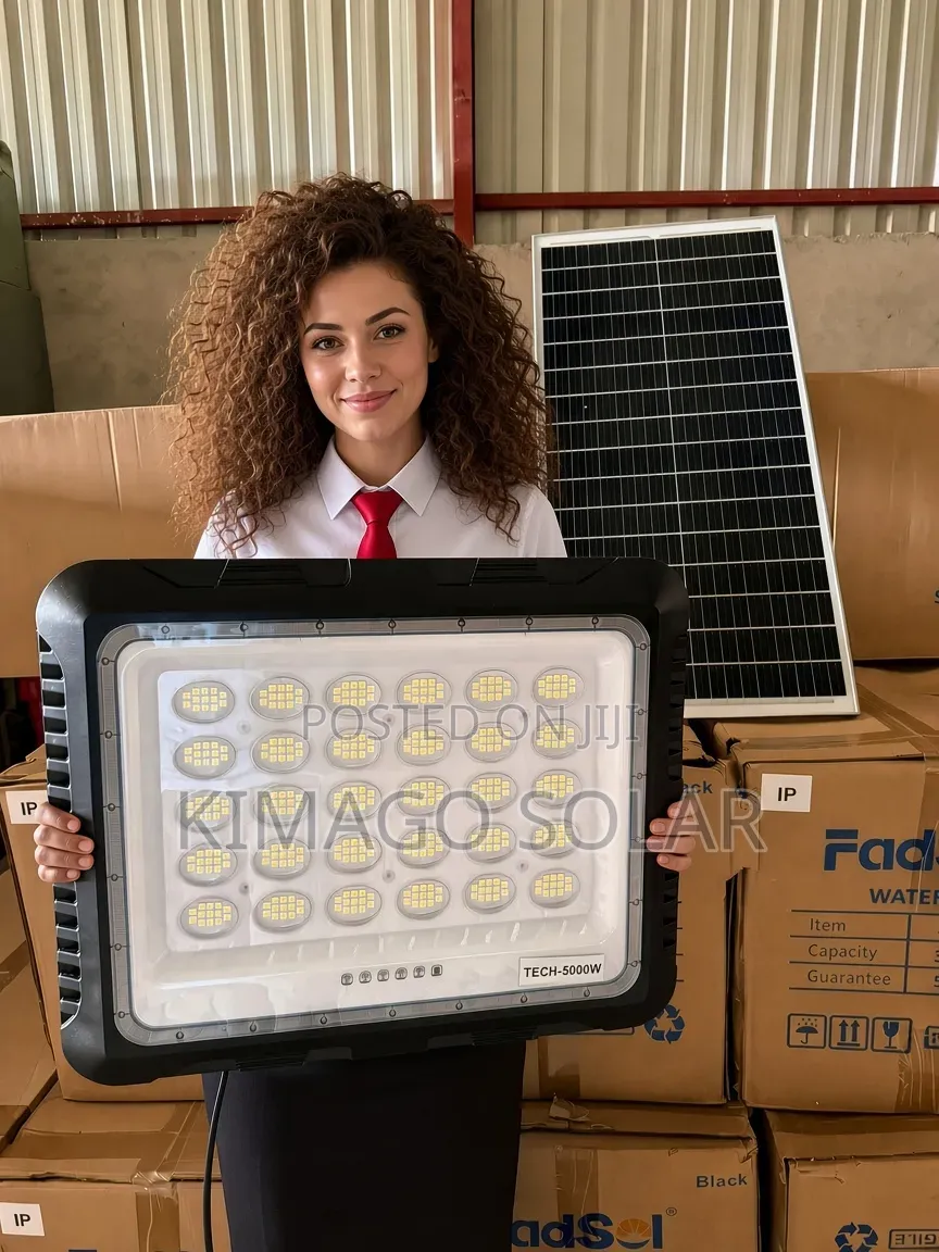 Floodlight Solar 5000w Viwanda, Mashamba, Parking Warranty Mwaka 1