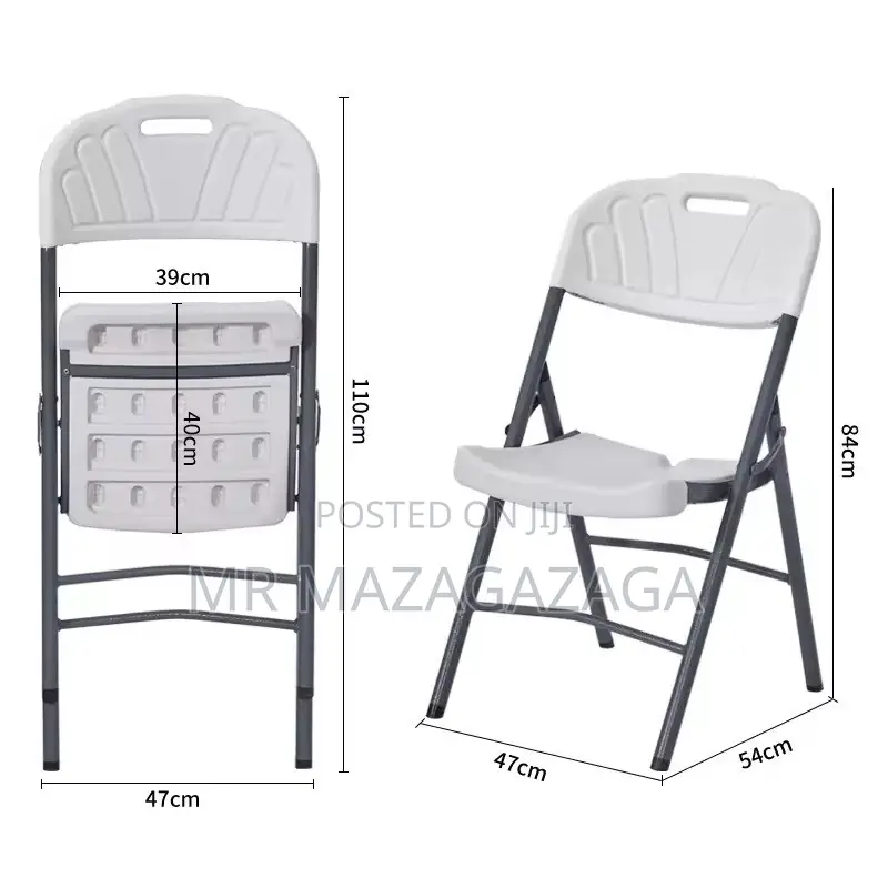 Heavy Duty Plastic Folding Chair With Iron Frame