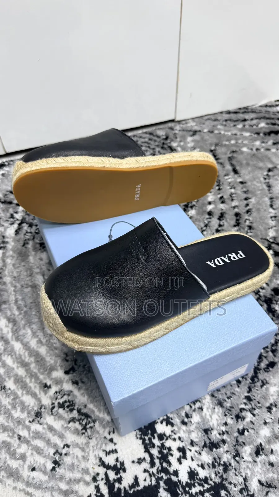 Prada Brand 3 Colours Men's Leather Open Shoes or Sandals or Mules