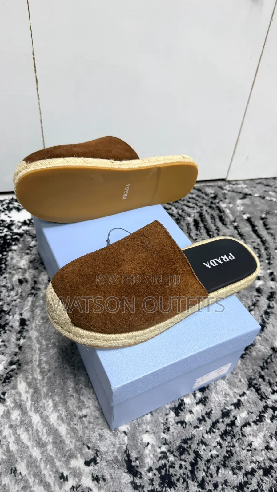 Prada Brand 3 Colours Men's Leather Open Shoes or Sandals or Mules
