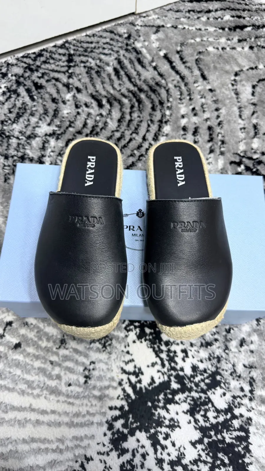 Prada Brand 3 Colours Men's Leather Open Shoes or Sandals or Mules