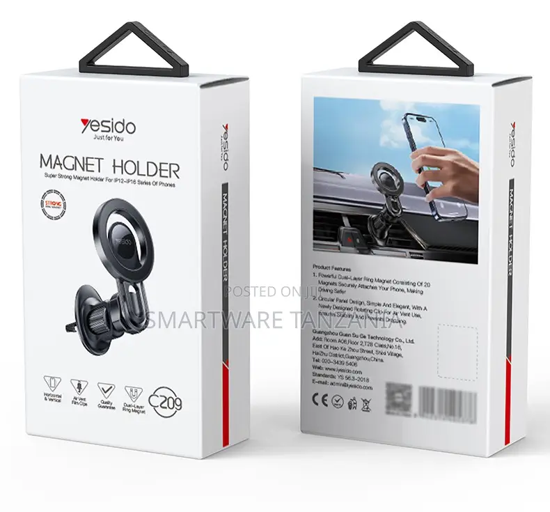 Yesido Magnetic Phone Holder for iPhone 12-15 Series Dual-Layer Design
