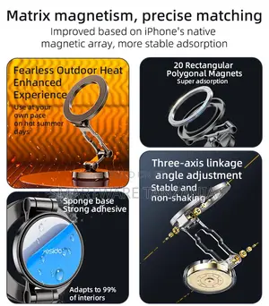 Yesido Magnetic Holder for Phones, Adjustable Mount, 20 Pieces, C203