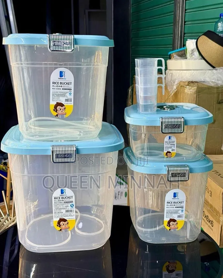 Multi-Capacity Airtight Rice Bucket Dry Food Storage Container
